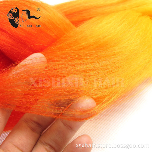 XIHIXIU HAIR colored synthetic braiding/hot pink synthetic braid/red braiding hair